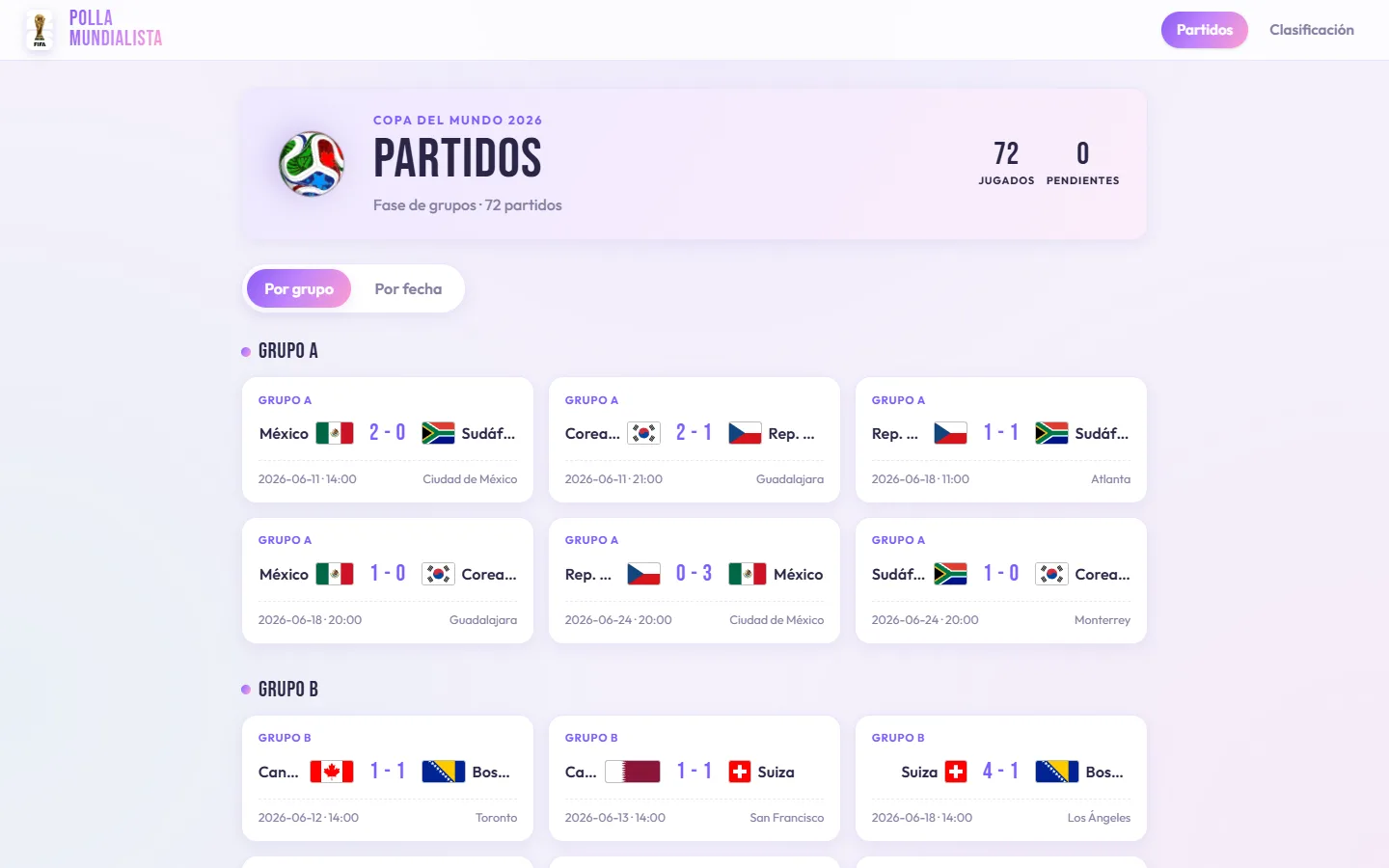 Captura de Polla Mundialista 2026